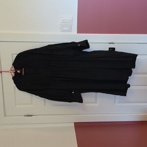 black pleated maxi dress 4XL orderplus